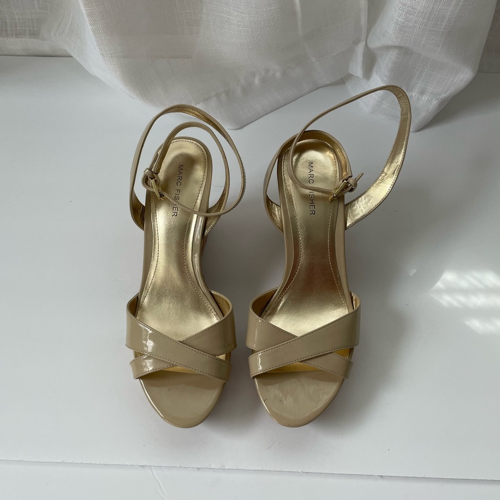 Marc Fisher Nude wedge sandal